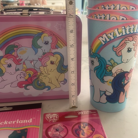 My little pony (vintage ponies) lunchbox Tumbler and sticker set - Picture 6 of 9